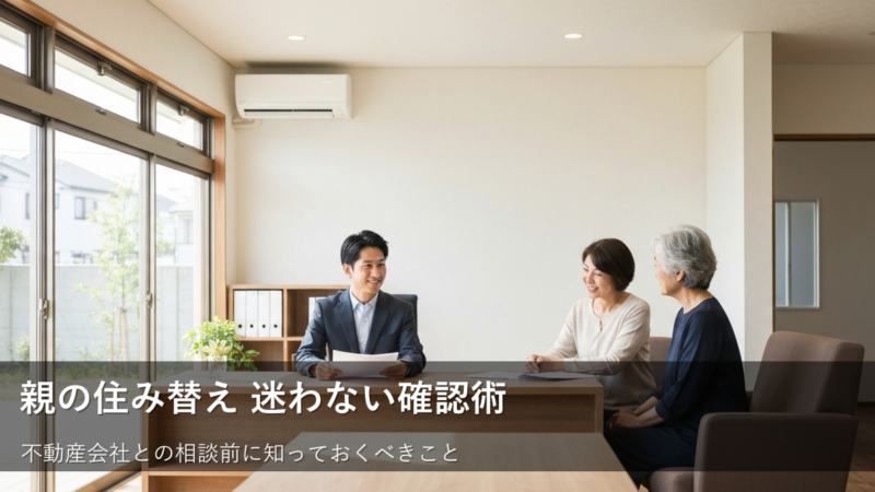 【元社長が教える】親の住み替え、不動産会社に任せる前に確認すべき5つのこと 