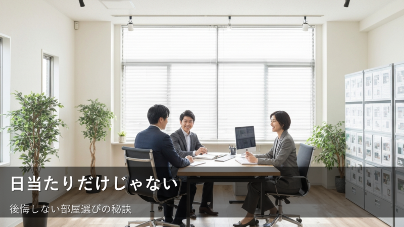 「日当たり」だけでは決まらない部屋選びの落とし穴と確認すべき７つのポイント 