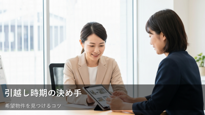 引越し時期で変わる!希望の物件を見つけるための賢い探し方