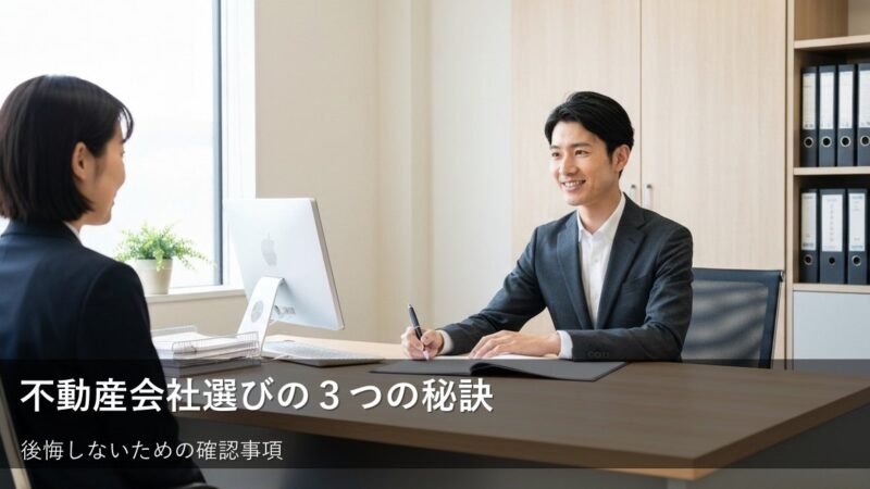 不動産会社選びで「失敗した」を避けるための3つの確認ポイント 