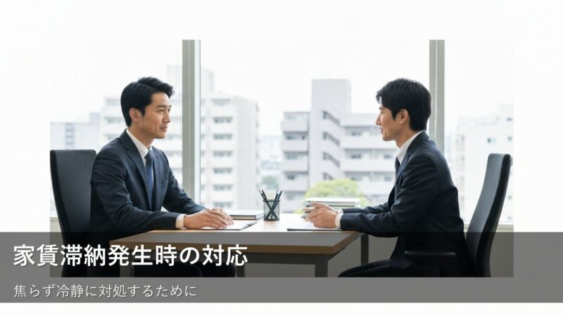 【大家さん必見】家賃滞納発生！焦らないための初動対応と不動産会社への依頼ポイント 