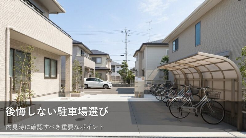 駐輪場や駐車場で失敗しないために。内見時に確認すべき5つの視点