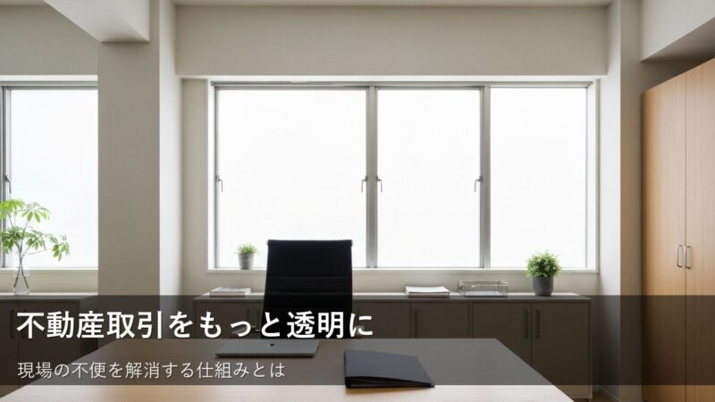 不動産取引の「不透明」はどこにあるのか？現場から考えるDXの可能性 