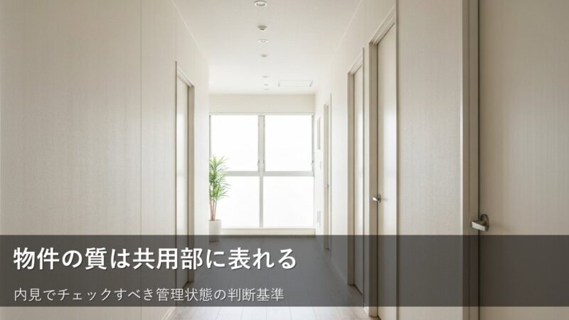 物件の質はどこで判断する?内見時に注目すべき「共用部」のチェックポイント