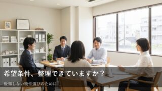 不動産会社に相談する前に！「希望条件」を整理し、後悔しない家探し・物件選びを 