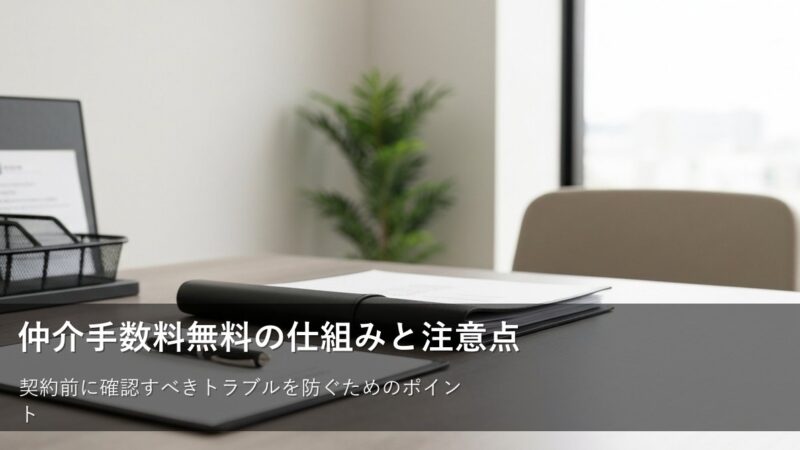 仲介手数料「無料」の物件で後悔しないために。契約前に確認すべきチェックリスト