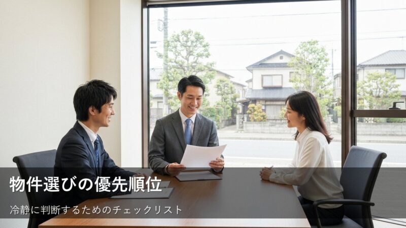 後悔しない物件選び！「優先順位」の決め方と不動産会社への賢い相談術 