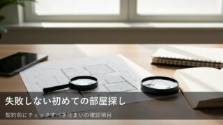 新社会人の部屋探しで後悔しないために。契約前に確認すべき5つの重要ポイント 