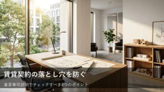 賃貸契約の前に知っておきたい「重要事項説明」の見方と確認のコツ 