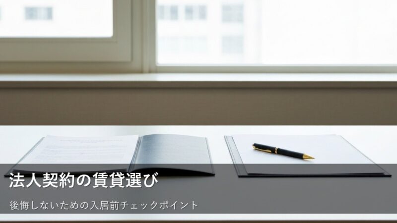 法人契約の賃貸で確認すべきこと：入居後のトラブルを防ぐためのチェックリスト 