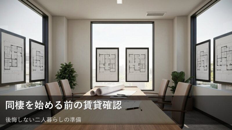 同棲生活のトラブルを防ぐ!賃貸契約前に二人で確認すべき3つのポイント