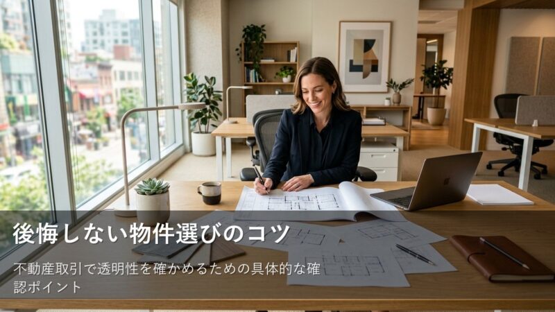 不動産取引で「透明性」が重要な理由:失敗しないための確認ポイント
