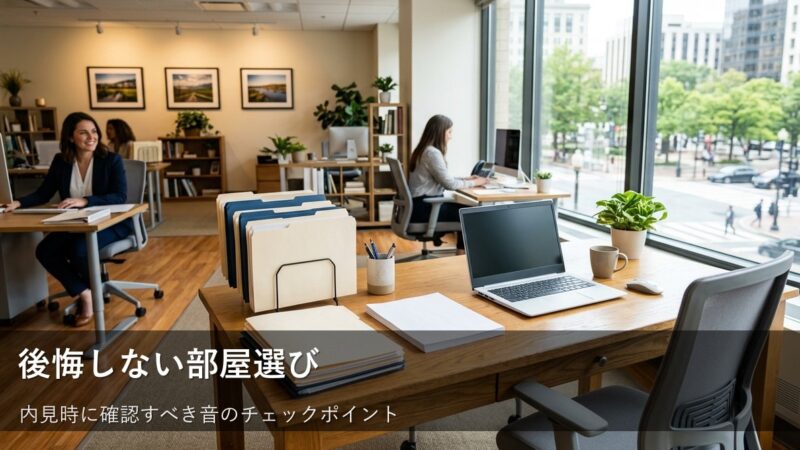 内見で後悔しないために。建物の「音」を客観的に見極めるチェックリスト