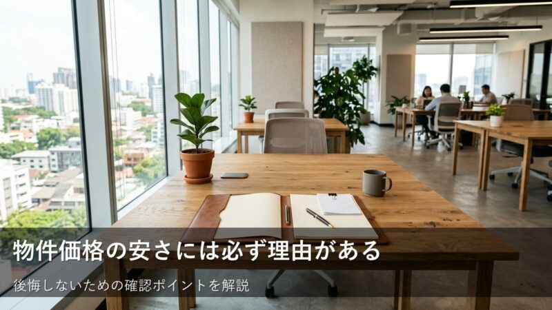 「安いから良い物件」とは限らない理由:価格の裏側に隠された事実を見極める方法