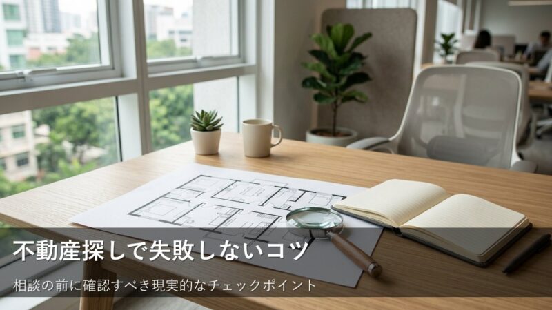 物件選びで失敗しないために。不動産会社へ行く前に整理しておくべき3つの視点 