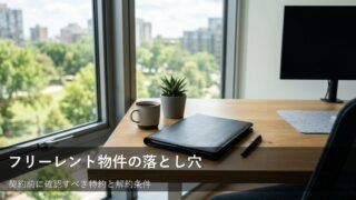 「フリーレント物件」の注意点：賃料0円の裏にある契約条件と確認のポイント 
