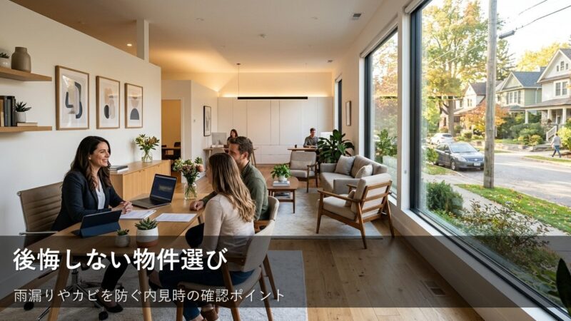 内見で必ずチェックしたい「雨漏り・カビ・結露」の見抜き方と確認手順 