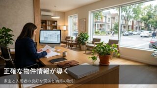家主が物件情報を正確に開示することで生まれる、入居者との良好な関係 