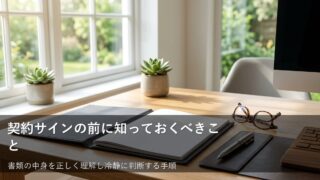 重要事項説明書は契約の命：サインの前に確認すべき3つのポイント 