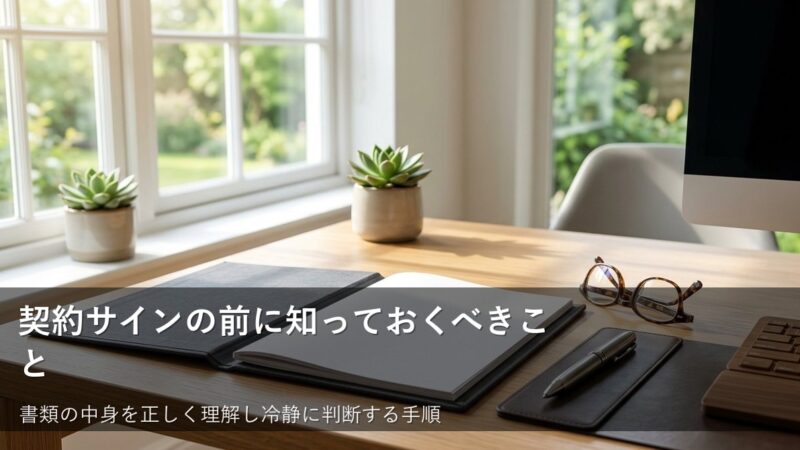 重要事項説明書は契約の命:サインの前に確認すべき3つのポイント